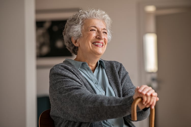 Senior smiling