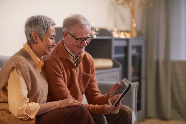 Older Adult Couple on Computer